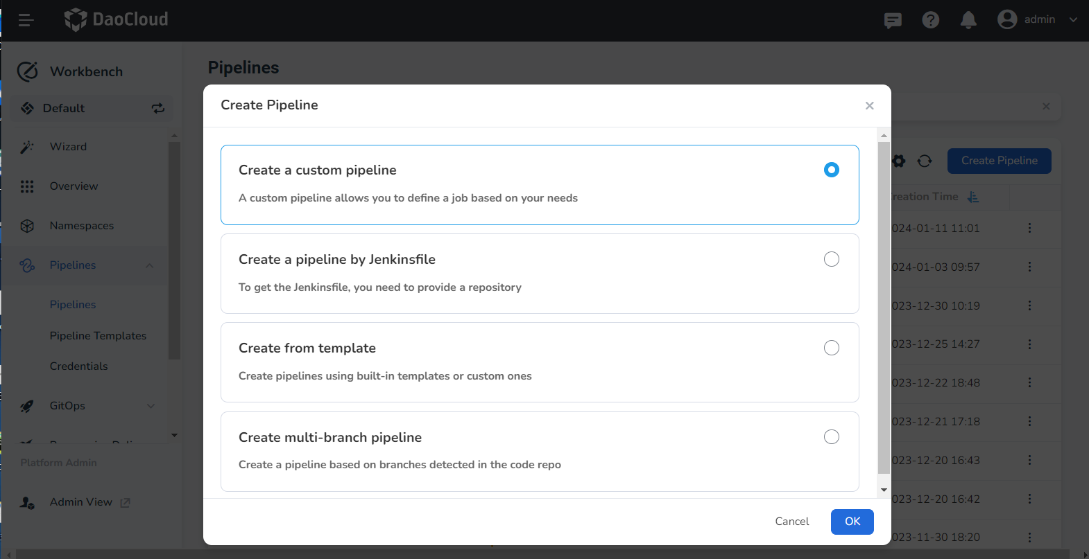 Custom Pipelines